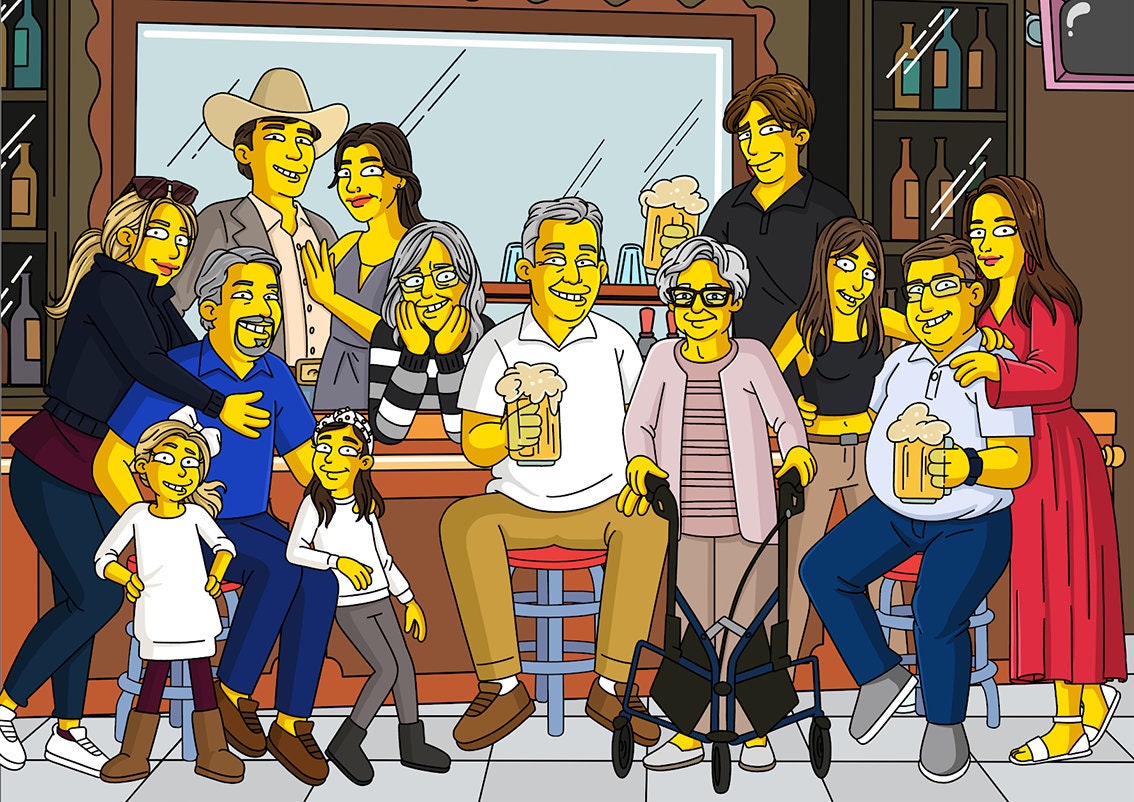 The Moe's Bar Background Crowded Bar Scene Custom - Etsy The Moe's Bar Background Crowded Bar Scene Custom - Etsy