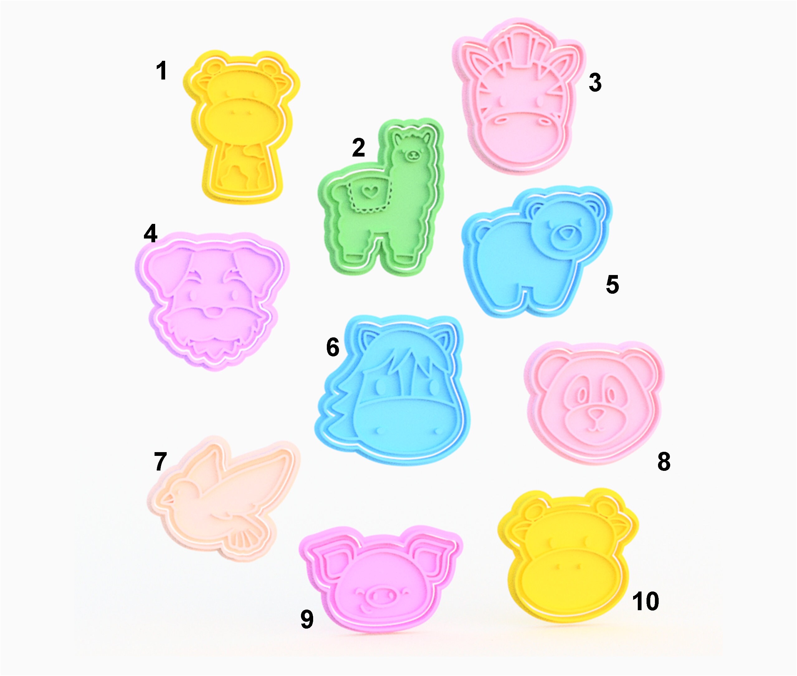 Animal Cookie Cutters Fondant Cutter Cookie Cutter Gift Etsy