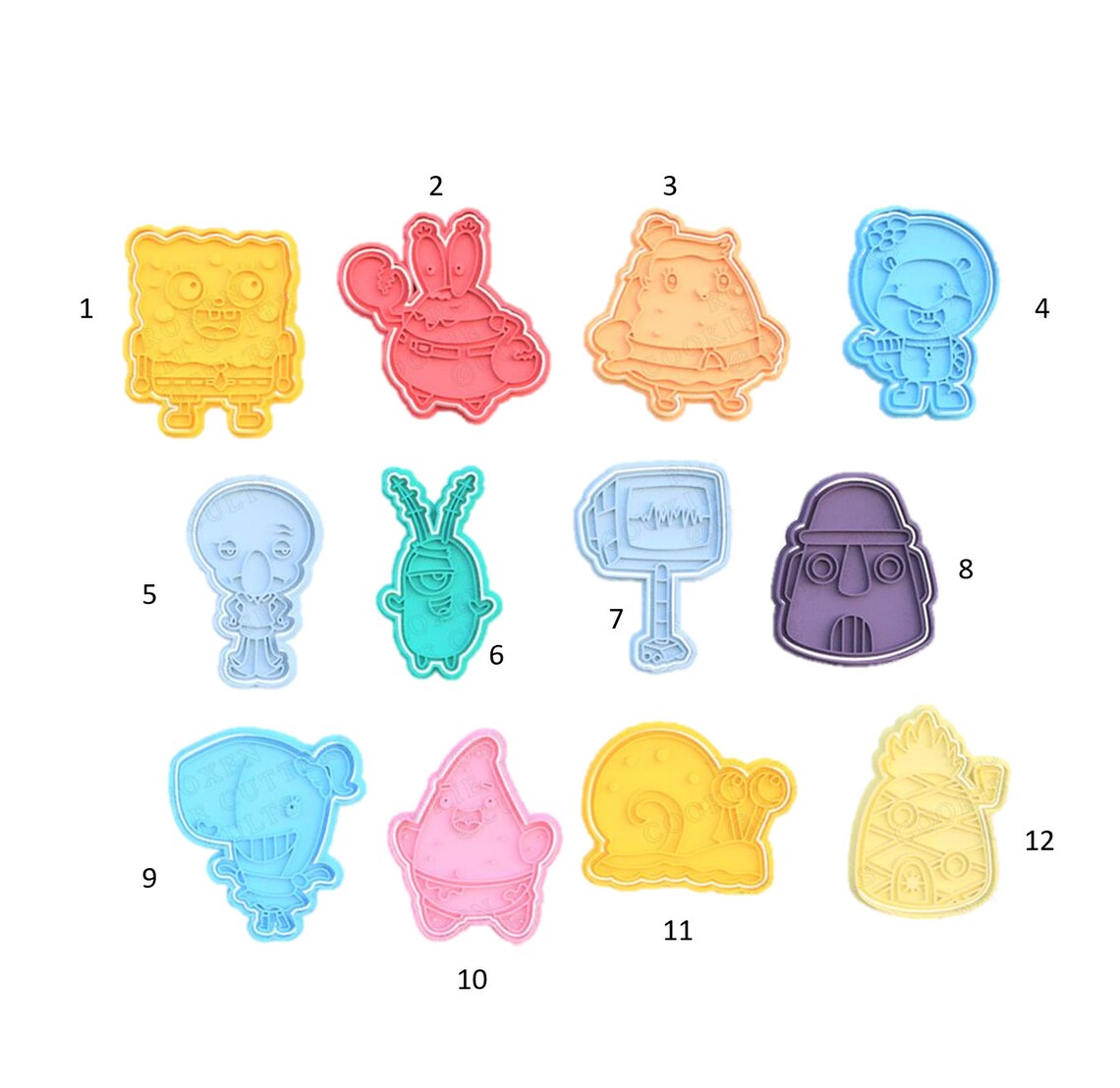 Spongebob Squarepants Cookie Cutter and Stamp Fondant Cutter Etsy