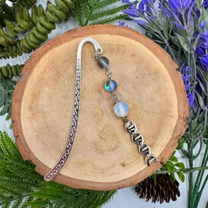 Choose Your Swirl Crystal Bookmark, Crystal Metal Swirl Bookmark with Charm, Crystal Gift for Book Lovers