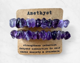 Set di 2 fermagli per capelli francesi in ametista / Accessori per capelli con pietre preziose naturali