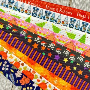 Bekomme genau das, was du siehst! 10 - 1-Yard-Schnitte von 5/20,3 cm, Urlaub, Mix, Herbst Herbst, Assorted, Ripsband, Dekor, Party, Bogen, Sammelalbum, Warenkorb