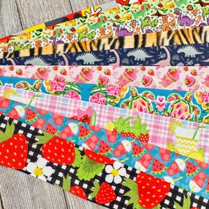 Bekomme genau das, was du siehst! 10 - 1-Yard-Schnitte von 1,5-Zoll-Fun-Summer-Prints, gemischt mit Ripsband, Dekor, Party, Schleifen, Sammelalbum