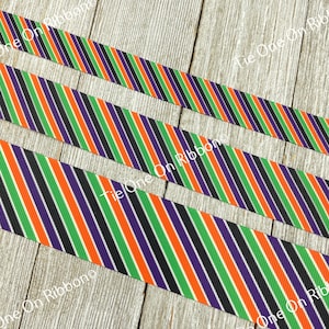 Halloween Streifen Ripsband bedruckt 5/8 - 2 - 3,5 Zoll - Nähen - Basteln - Dekorieren - Schleifen - Halsbänder - Lanyard