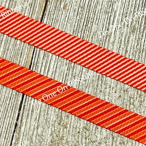 Sale! 5 Yards 3/8&quot; Choice Thin Red and White Stripe or Two-Tone Red Stripe Printed Grosgrain Ribbon - Gift Wrap - Party Favor - Hair Ribbon
