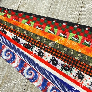 Bekomme genau das, was du siehst! 10 - 1-Yard-Schnitte von 5/8-Zoll-Mix-Feiertagsfeier Verschiedenen Ripsband-Dekor-Partyschleife-Sammelalbum-Wagen-Nähen