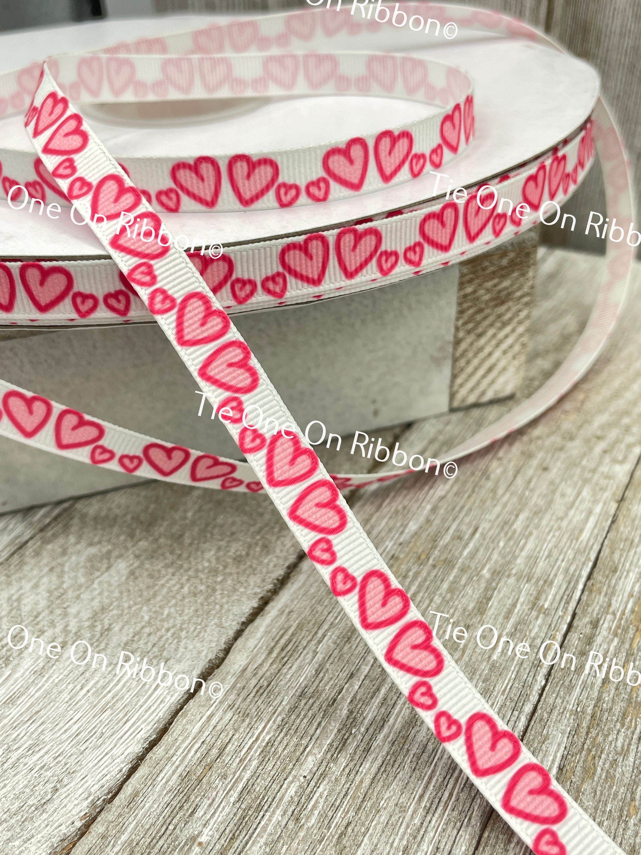 Webbing: XOXO in Pink & Aqua Webbing: XOXO in Pink & Aqua