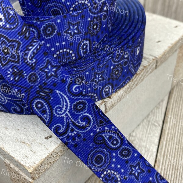 Blue Bandana Party Decorations Etsy