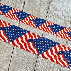 Old Glory American Flag Patriotic Confetti Print Grosgrain Ribbon - 7/8&quot; - 1.5&quot; - Sew - Craft - Wreath- July 4 - Party Decor - Parade - BBQ