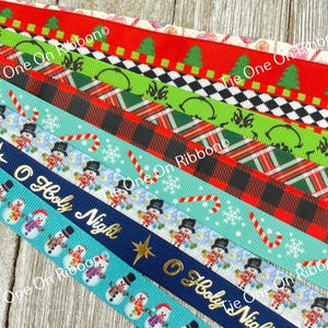 Bekomme genau das, was du siehst! 10 - 1-Yard-Schnitte von 5/8-Zoll-Weihnachtsfeiertags-Winter-Verschiedenes Ripsband-Dekor-Party-Bogen-Sammelalbum-Wagen-Nähen