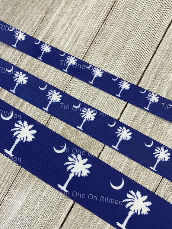 Royal Blue Hawaiian Grosgrain Ribbon - 5/8 Inch X 10 Yards For Crafts & Decor