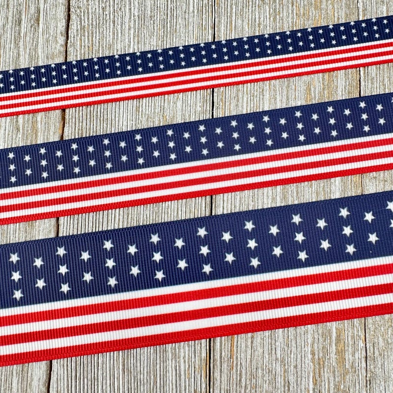 Flag Ribbon Small Patriotic Ribbon - Etsy