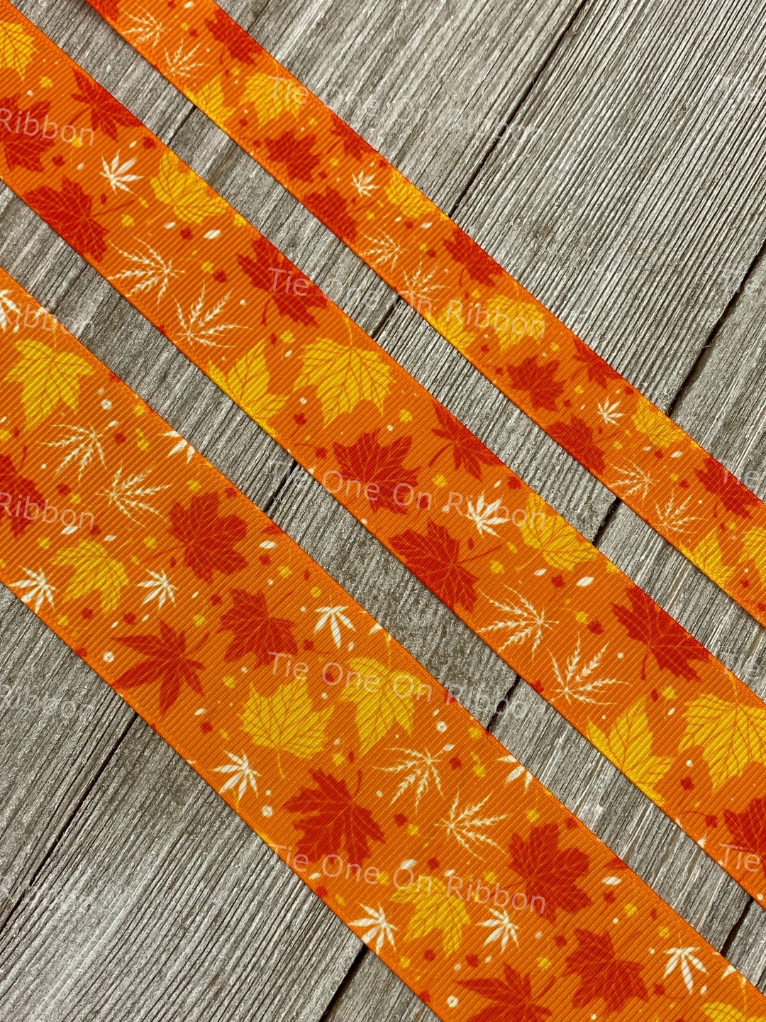 clearance-sale-5-yards-fall-autumn-leaf-leaves-printed-grosgrain-ribbon