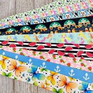 Krijg precies wat je ziet! 10 - 1-yard delen van 1,5" zomerplezier bedrukt lint geassorteerd grosgrain - haarelastiekjes - bagagelabels - taartdecor