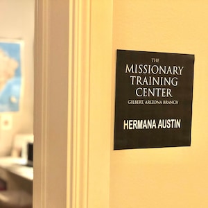 Small LDS Missionary MTC at Home Signs - 8" x 8" - Custom and Personalized