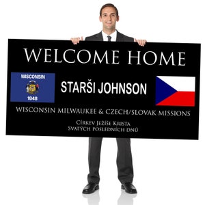LDS  Missionary Welcome Home Banner Sign - Custom and Personalized LDS Missionary, Airport Sign and Banners, Digital Download, Printable