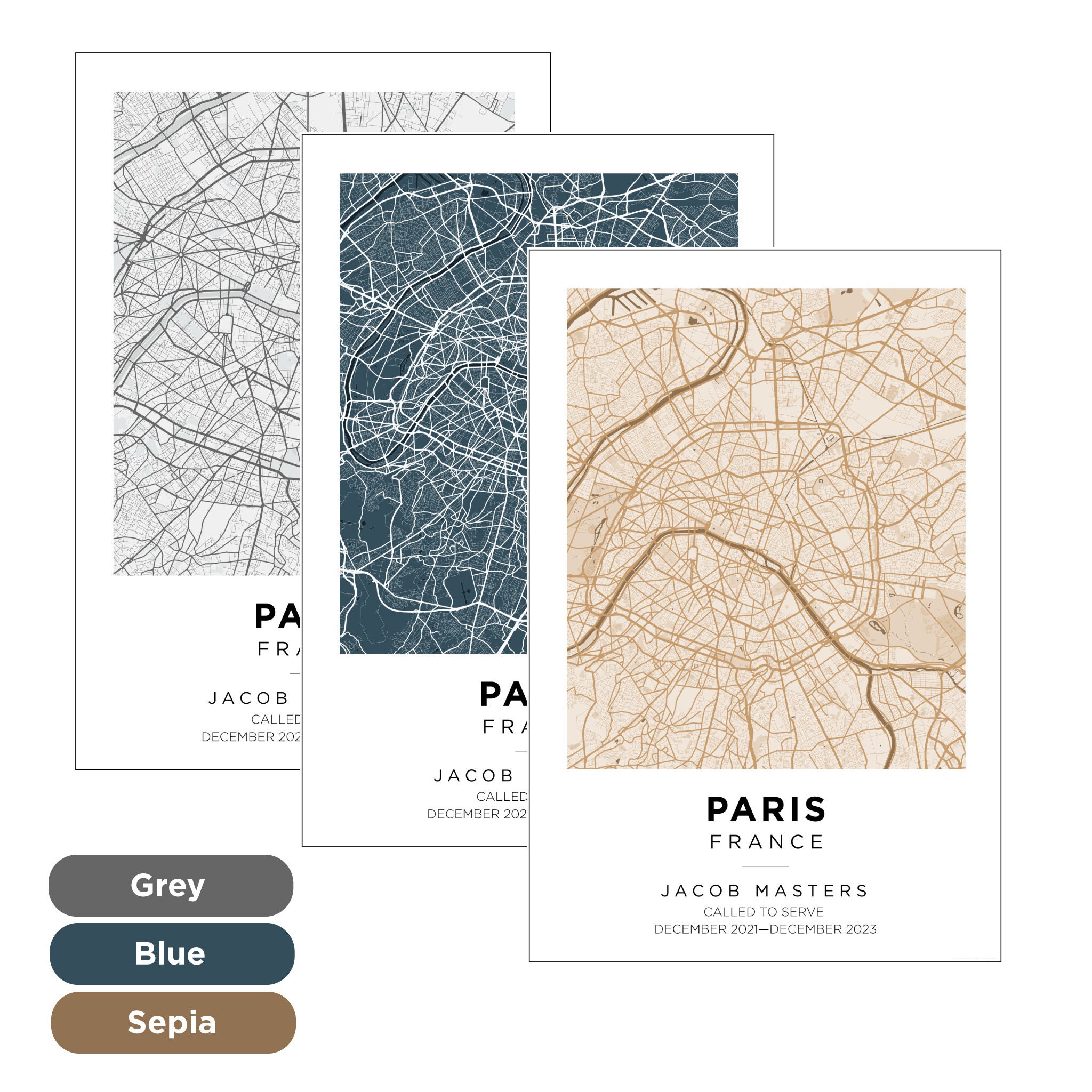 Custom LDS Mission Map LDS Missionary Gift Printable Wall - Etsy