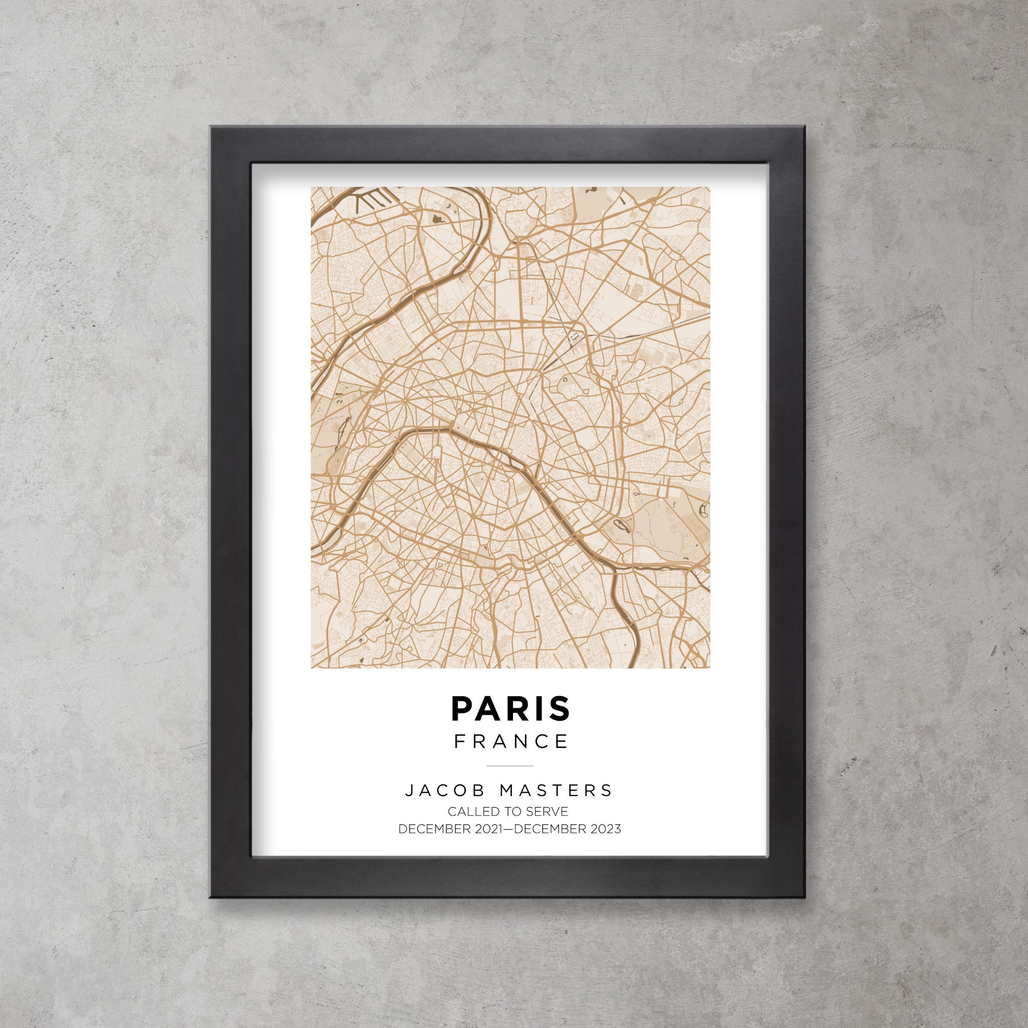 Custom LDS Mission Map LDS Missionary Gift Printable Wall - Etsy