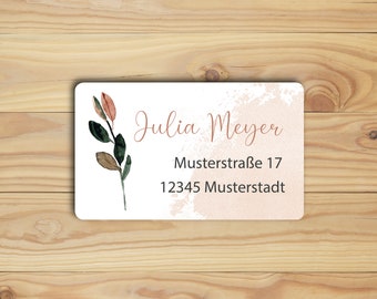 Aufkleber mit Name und Adresse # 30 Stück 50 x 30 mm # Personalisiert mit Namen # Adressetikett