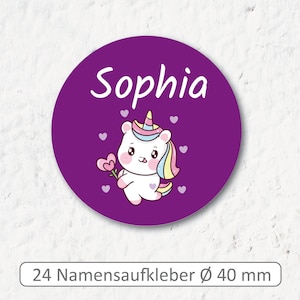 Namensaufkleber für Kinder # personalisierte Etiketten für Schüler # Aufkleber mit Namen # 40 Stück # 40 mm Durchmesser