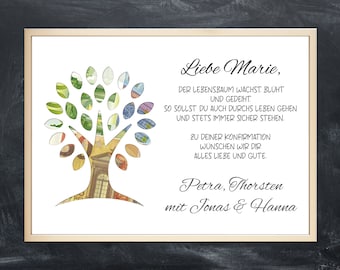 Money gift for confirmation communion I with frame I gift idea I size Din A4
