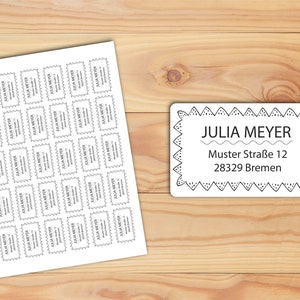 30 Adressaufkleber personalisiert 50 x 30 mm 001