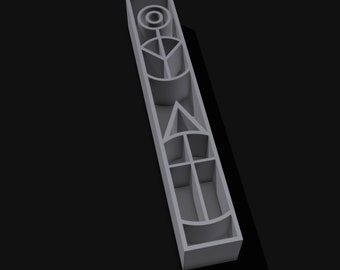 Bolígrafo de círculos y formas en blanco para resina Impresión 3D Bolígrafo en blanco Archivo .stl