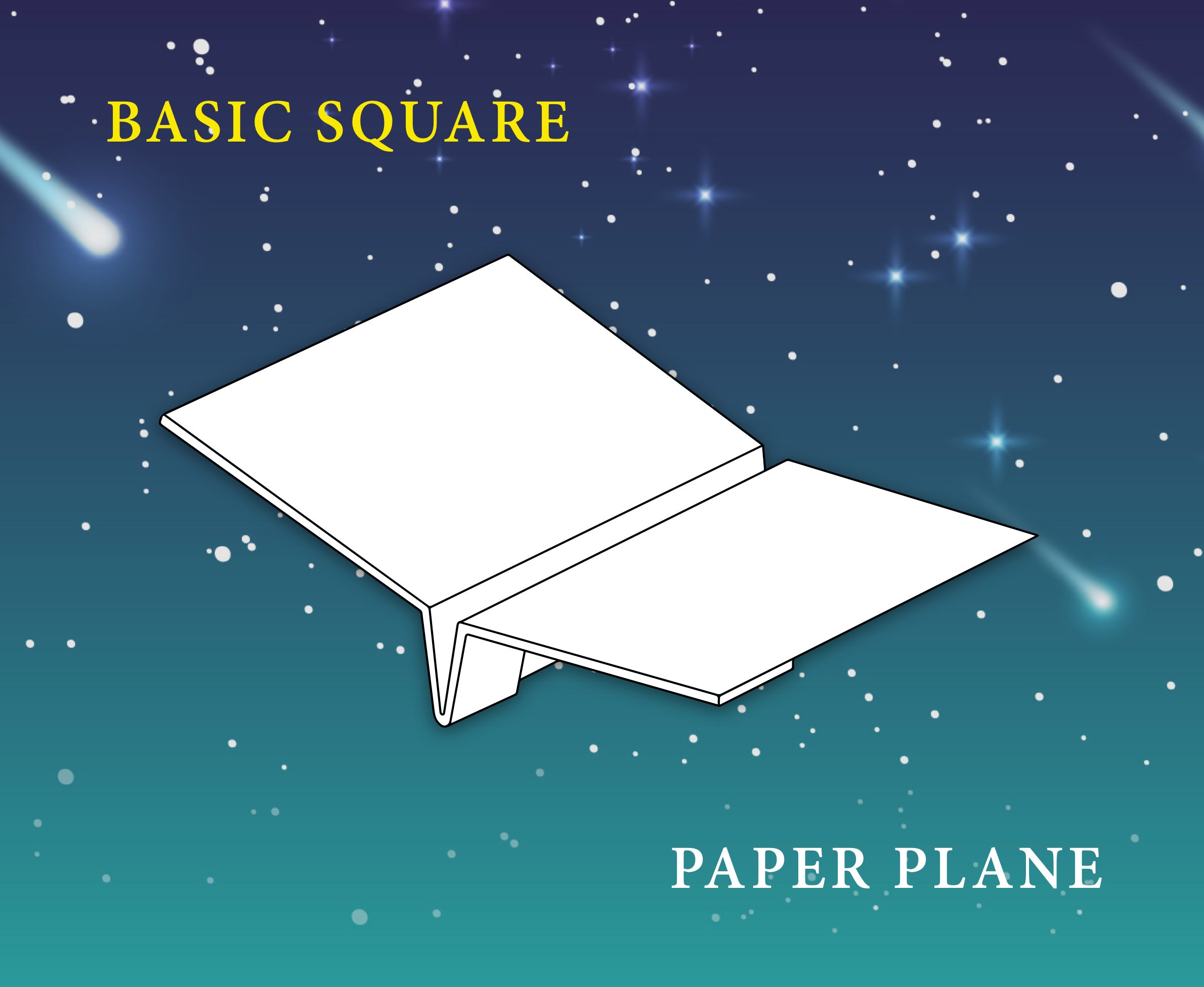 Paper Plane / Basic Square / Origami Etsy