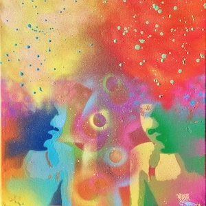 Cain & Abel - Aerosol Art Canvas Painting - Original 20" x 16"