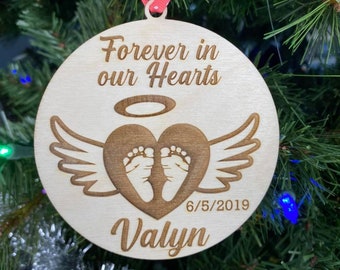 Forever In Our Hearts - Infant Loss - Christmas Ornament - Miscarry Gift