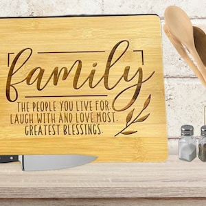 Family Cutting Board - House Warming Gift - Wedding Present