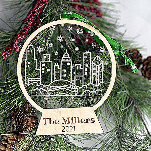 Chicago Bean Ornament Etsy