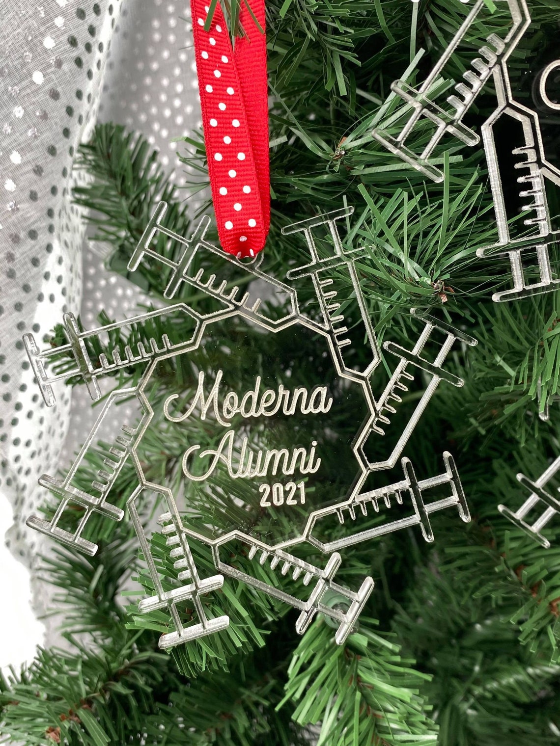 2021 COVID19 Shot Vaccine Ornament Vaccine Flake Funny Etsy