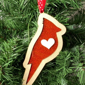 Cardinal Memorial Ornament - Cardinals Appear When Angels Are Near - Lost Loved One - Gift for Widow