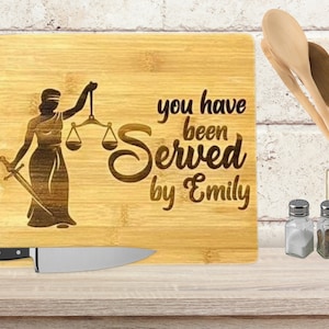 Lawyer Attorney - Law School Graduation Gift - You Have Been Served Cutting Board