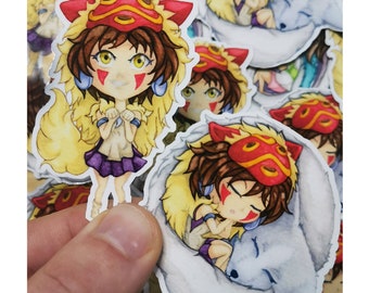 Anime wolf girl sticker