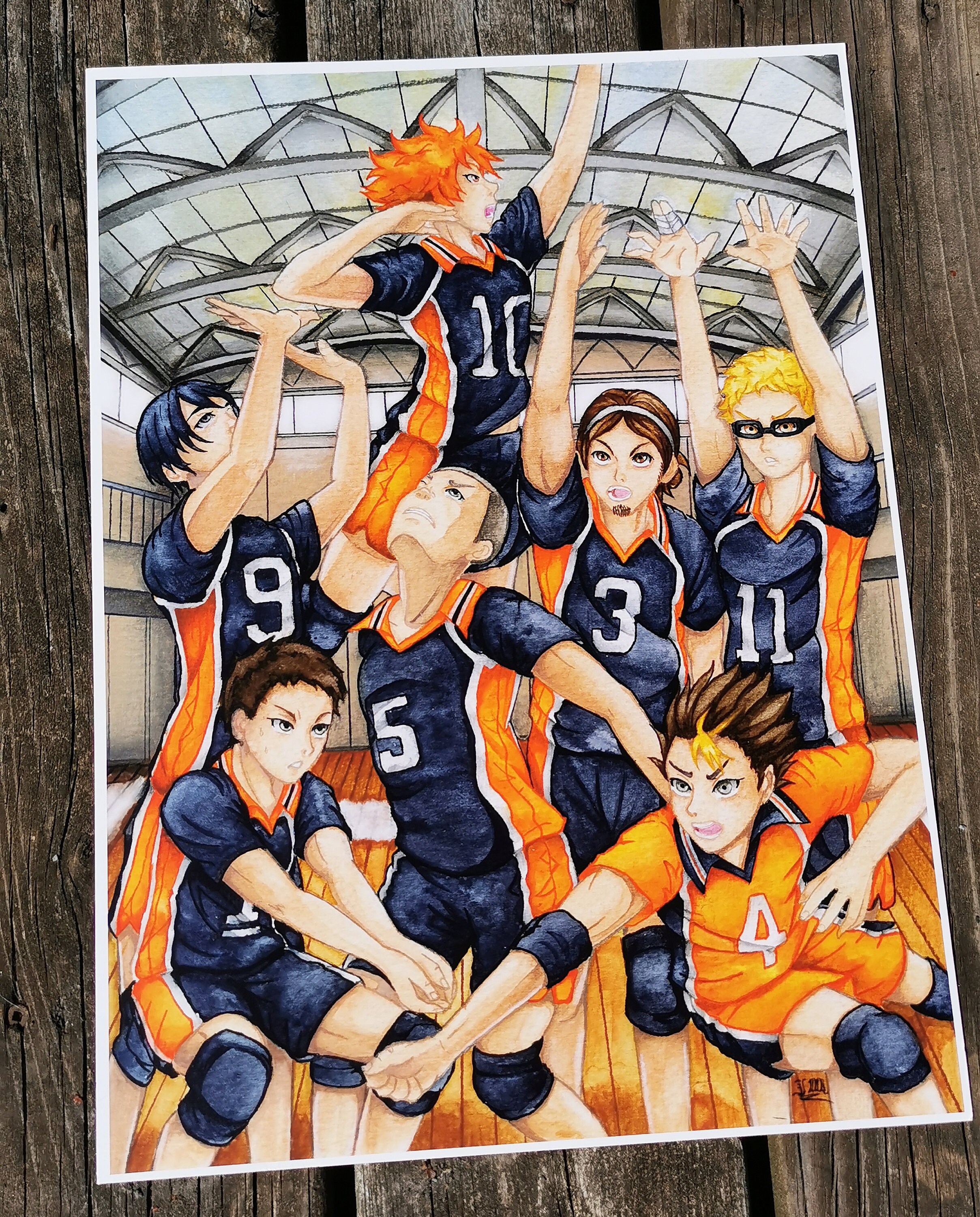 Anime Manga Volleyball Asahi Azumane Haikyuu Art Print by Team