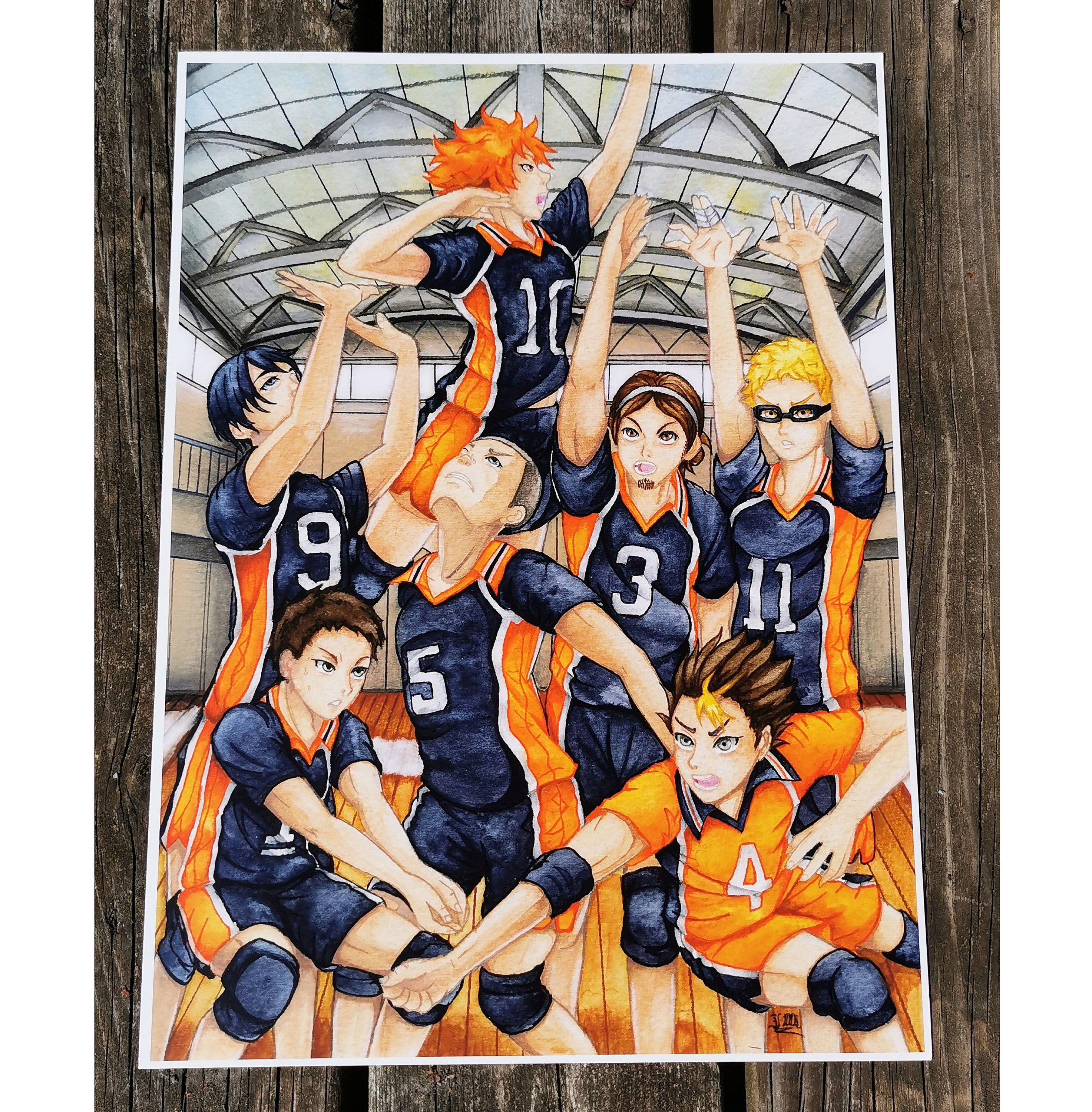 Quadro decorativo Poster Anime de Volei Haikyu Desenho Arte para