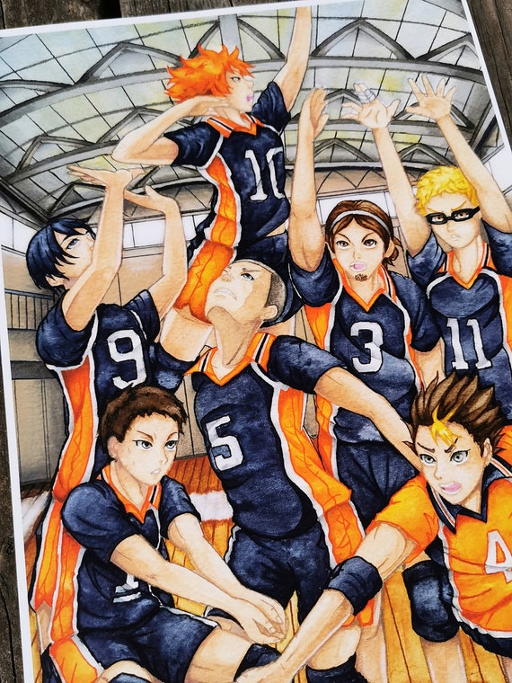 Anime Manga Volleyball Asahi Azumane Haikyuu Art Print by Team