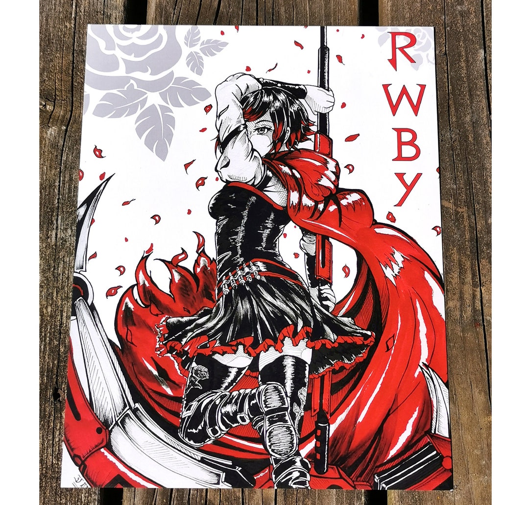Ruby Rose Art Print - Etsy
