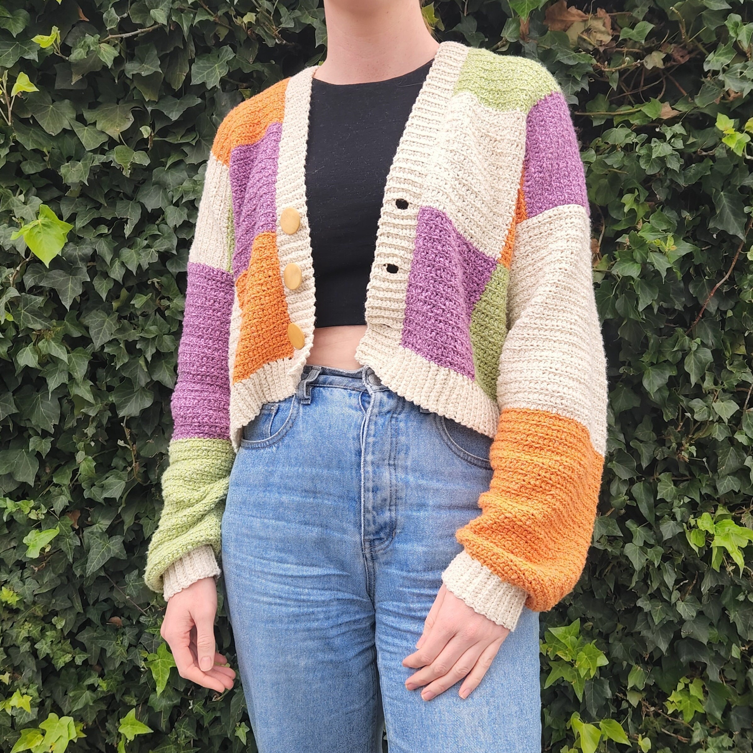 Patchwork Cardigan - Etsy Patchwork Cardigan - Etsy