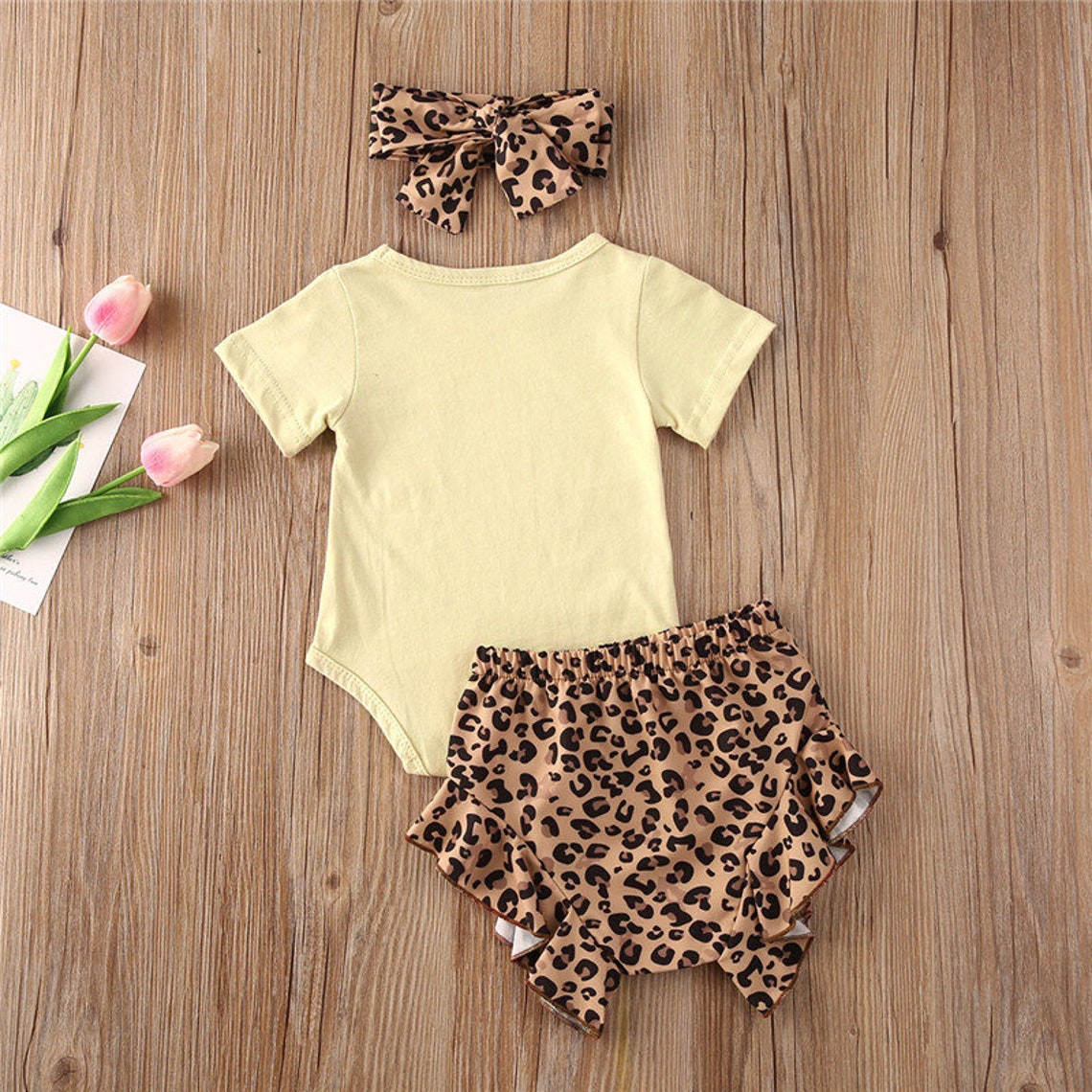 Hey Baby 3PC Leopard Set Baby Leopard Print Clothes Baby Etsy