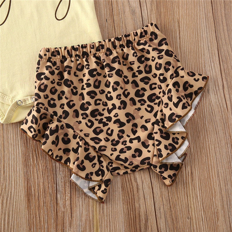 Hey Baby 3PC Leopard Set Baby Leopard Print Clothes Baby Etsy