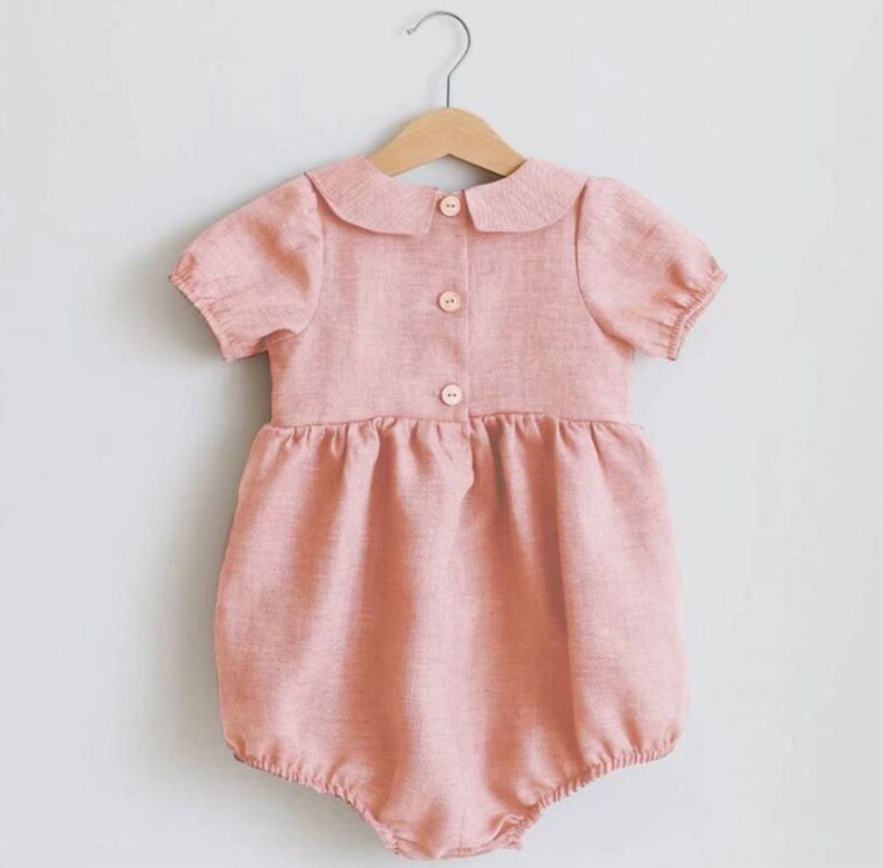 Pink Baby Girl Romper Pink Baby Girl Dress Summer Baby Girl Etsy