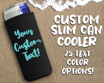 Enfriador de latas personalizado / Enfriador de latas personalizado / Lata delgada personalizada / Regalo de despedida de soltera / Lata delgada personalizada / Lata delgada personalizada / Recuerdo de boda