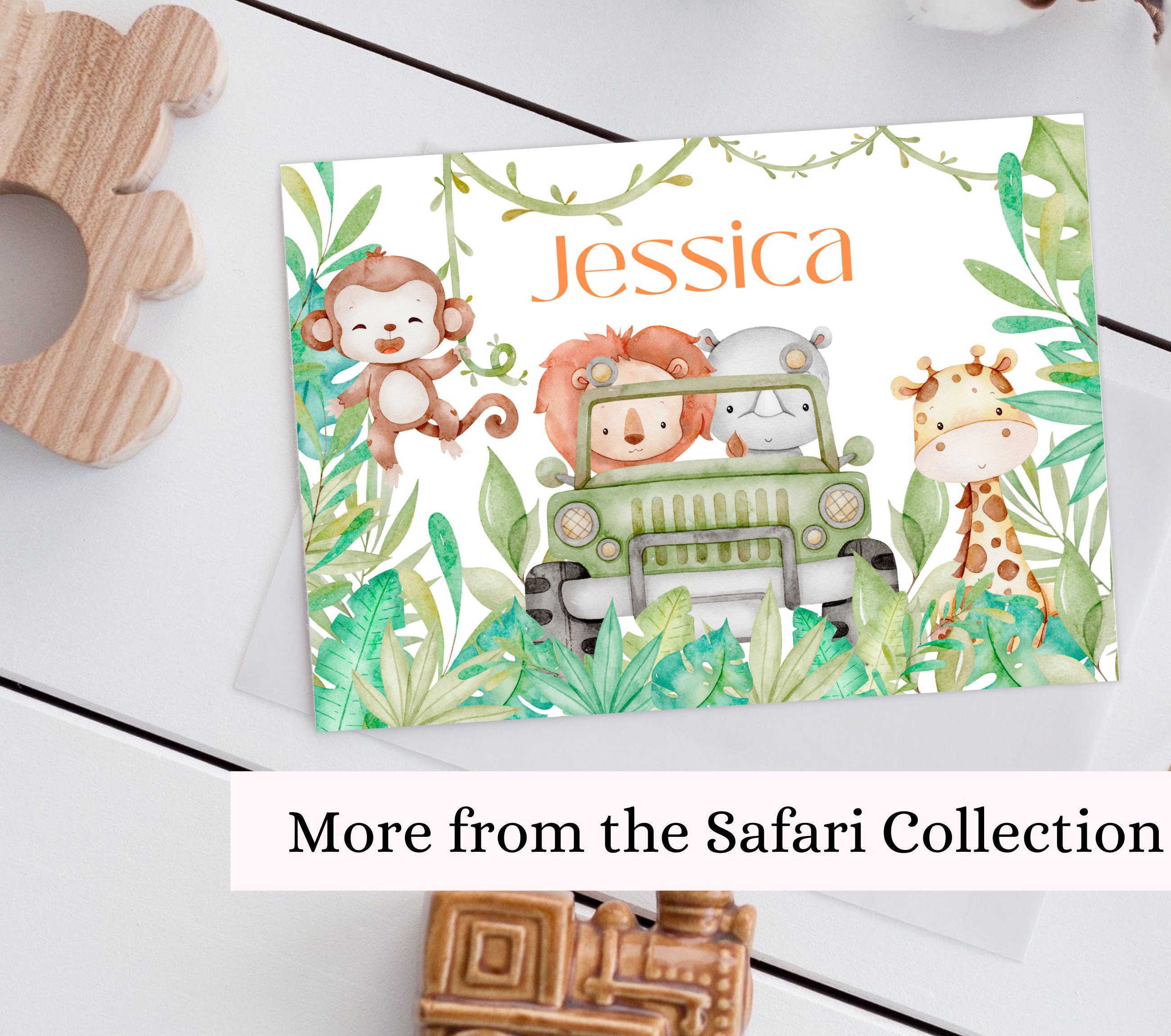 Jungle Safari Animal Cake Toppers Jungle Party Tags Circle