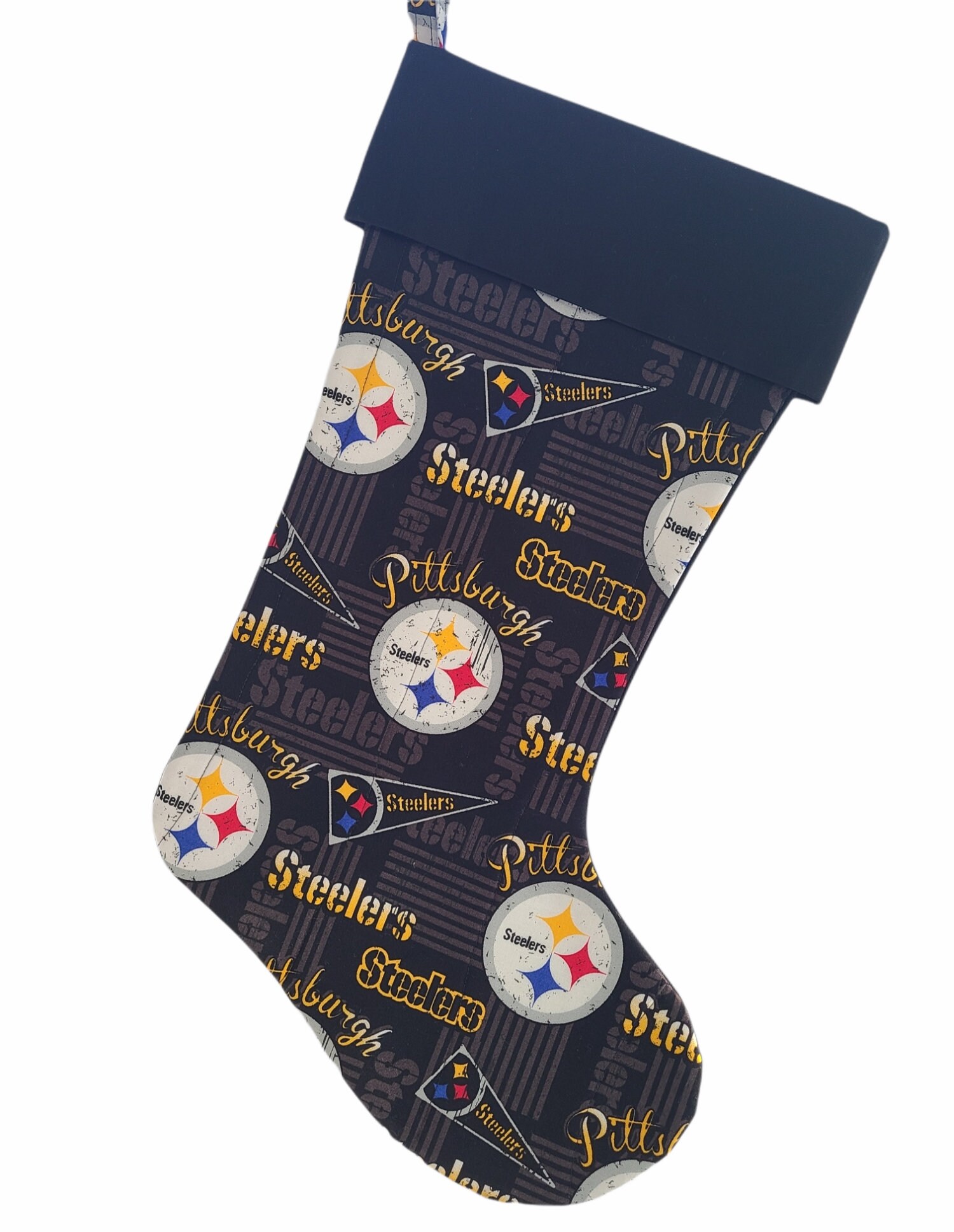 Steelers Football Quilted Christmas Stocking 