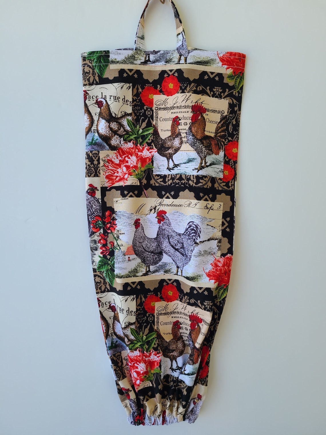 Roosters Chickens Grocery Bag Holder Plastic Bag Storage Etsy