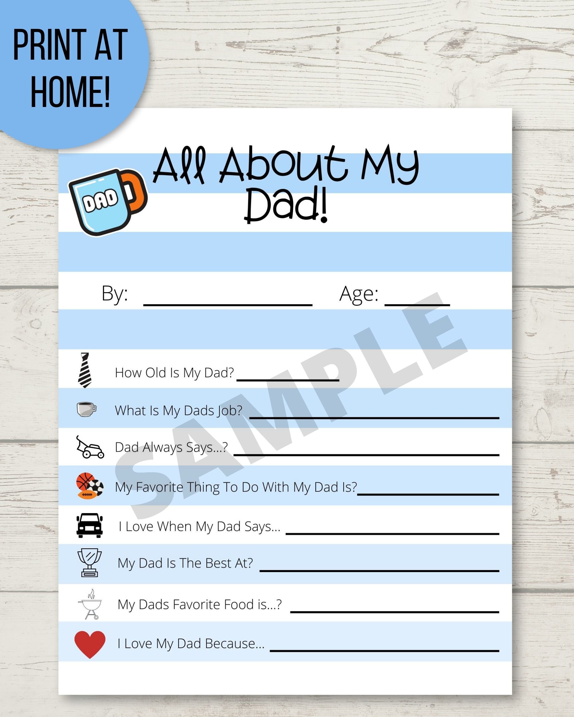 Coupons for DAD and Keepsake Printable Dad Gift Fathers Day Etsy Sweden