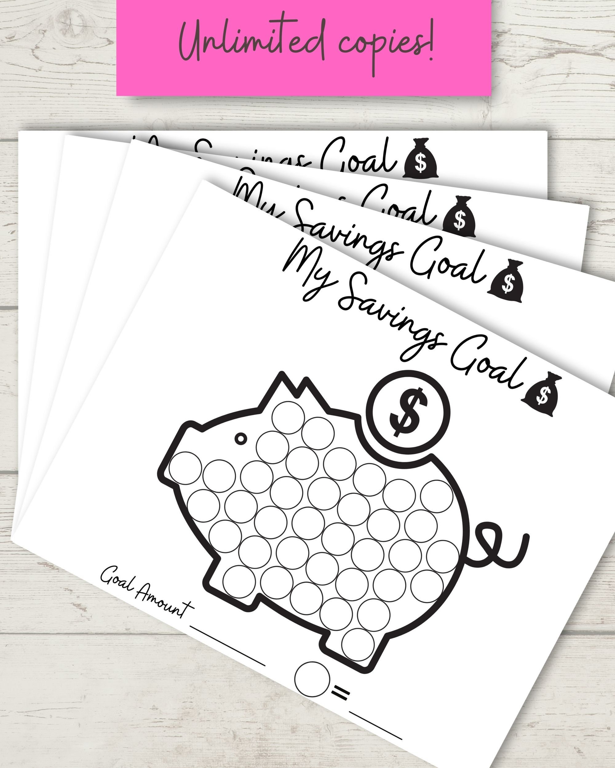 Piggy Bank Savings Tracker, Savings Tracker Printable, Bullet Journal ...